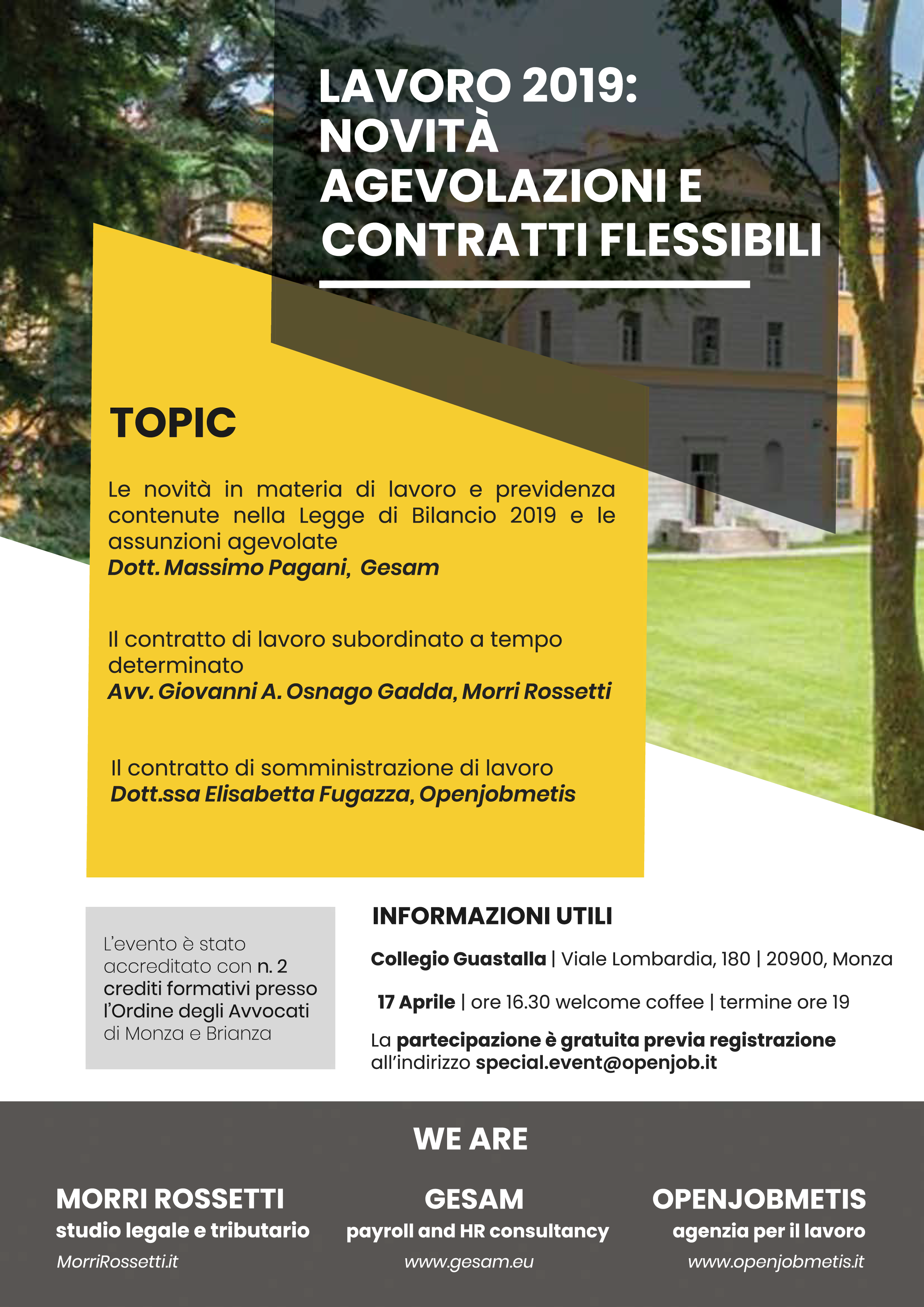"Lavoro 2019: Novità, agevolazioni e contratti flessibili"